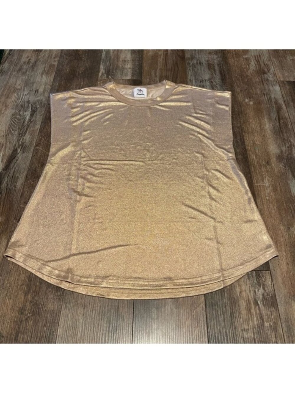 Tan Sleeveless Boxy Blouse